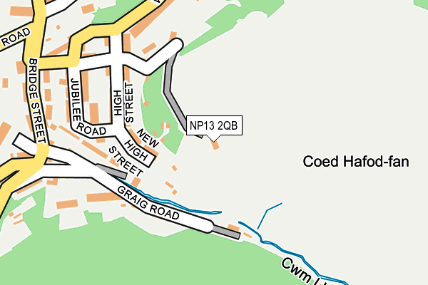 NP13 2QB map - OS OpenMap – Local (Ordnance Survey)