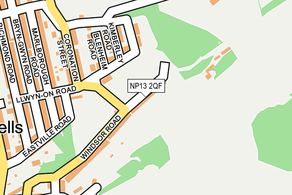 NP13 2QF map - OS OpenMap – Local (Ordnance Survey)