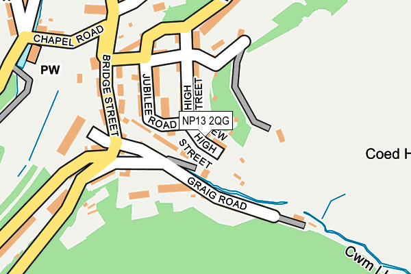 NP13 2QG map - OS OpenMap – Local (Ordnance Survey)