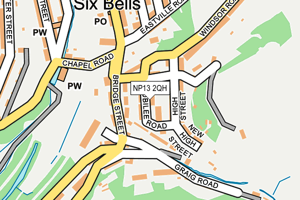 NP13 2QH map - OS OpenMap – Local (Ordnance Survey)