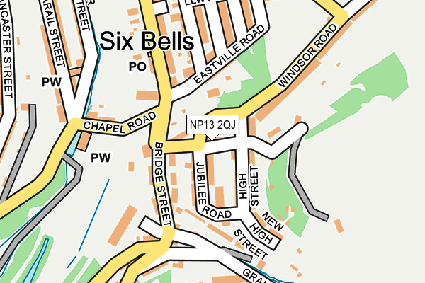 NP13 2QJ map - OS OpenMap – Local (Ordnance Survey)