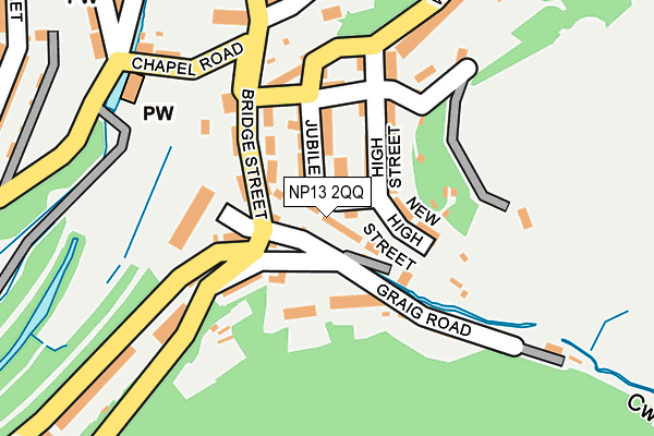 NP13 2QQ map - OS OpenMap – Local (Ordnance Survey)