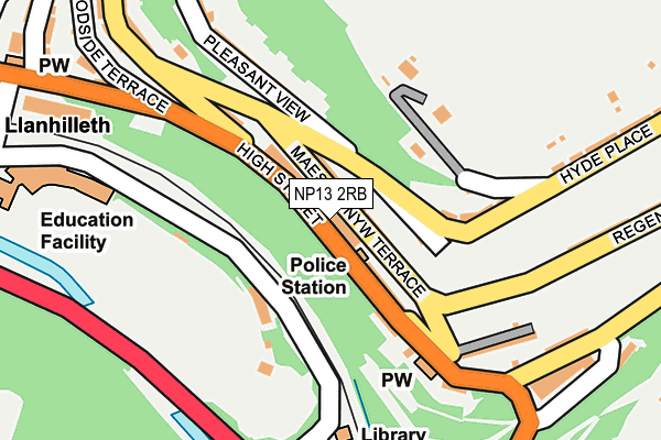 NP13 2RB map - OS OpenMap – Local (Ordnance Survey)