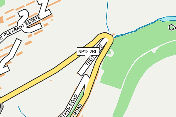 NP13 2RL map - OS OpenMap – Local (Ordnance Survey)