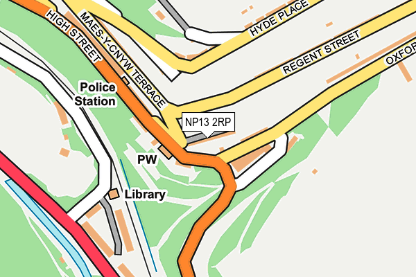 NP13 2RP map - OS OpenMap – Local (Ordnance Survey)
