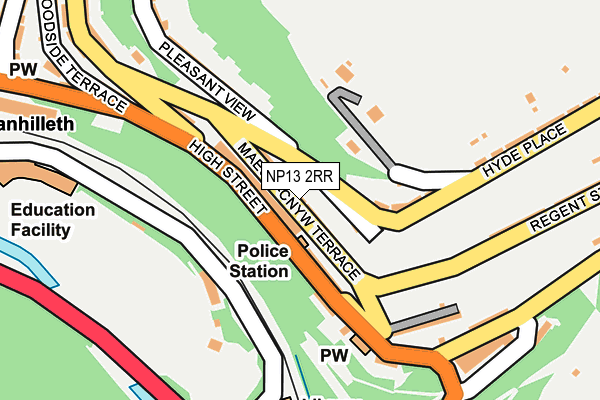 NP13 2RR map - OS OpenMap – Local (Ordnance Survey)