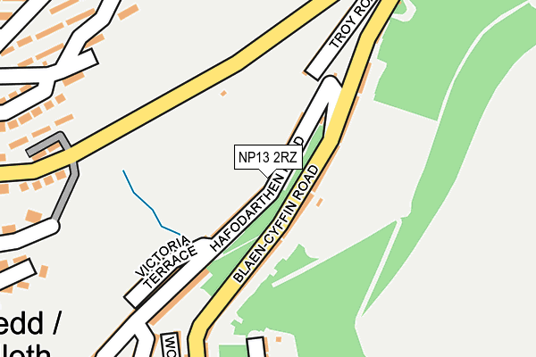 NP13 2RZ map - OS OpenMap – Local (Ordnance Survey)