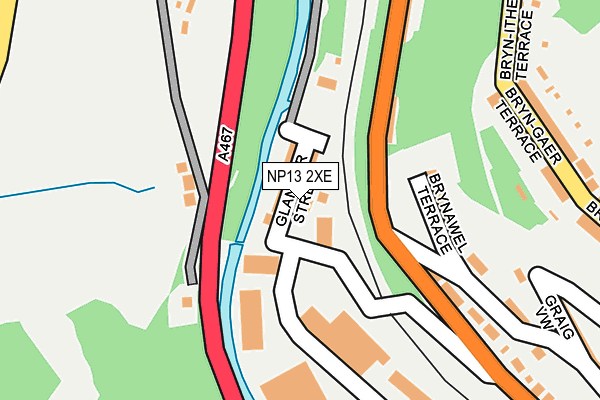 NP13 2XE map - OS OpenMap – Local (Ordnance Survey)