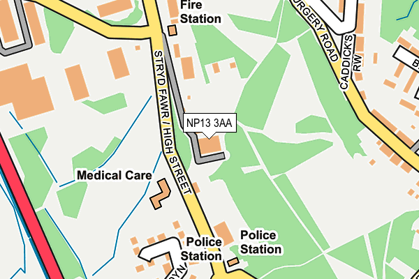NP13 3AA map - OS OpenMap – Local (Ordnance Survey)