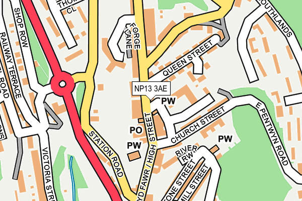 NP13 3AE map - OS OpenMap – Local (Ordnance Survey)