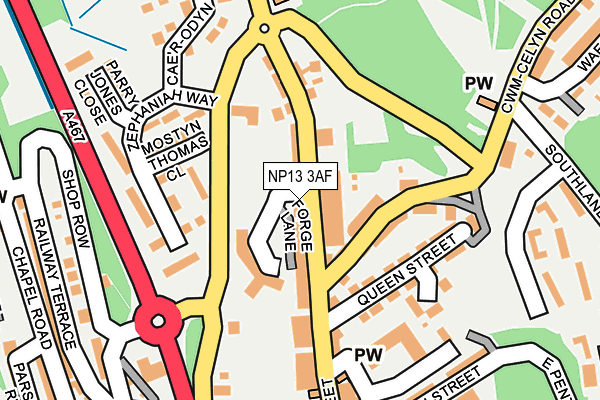 NP13 3AF map - OS OpenMap – Local (Ordnance Survey)