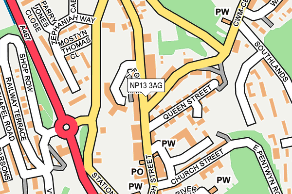 NP13 3AG map - OS OpenMap – Local (Ordnance Survey)