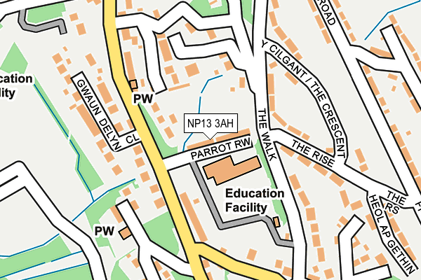 NP13 3AH map - OS OpenMap – Local (Ordnance Survey)