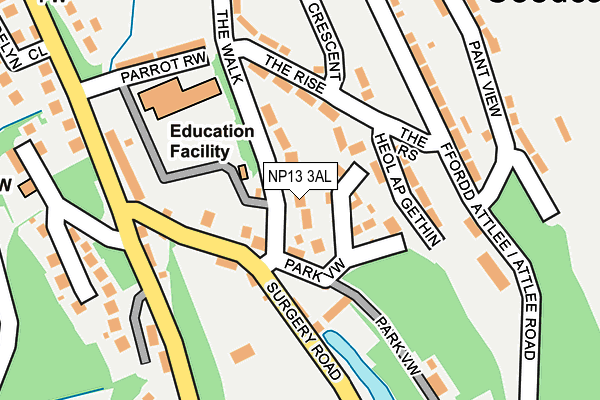 NP13 3AL map - OS OpenMap – Local (Ordnance Survey)