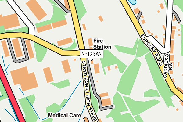 NP13 3AN map - OS OpenMap – Local (Ordnance Survey)