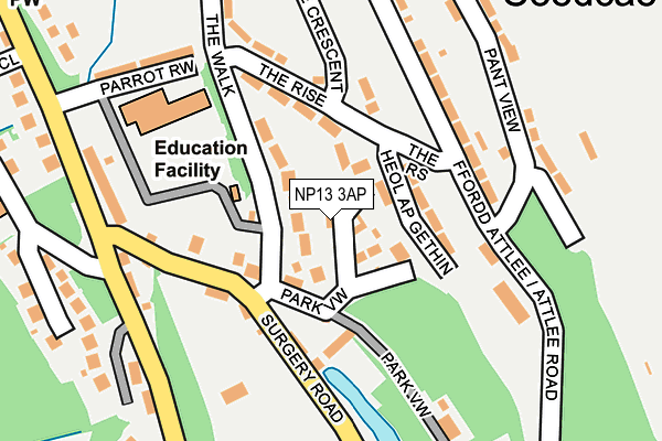 NP13 3AP map - OS OpenMap – Local (Ordnance Survey)