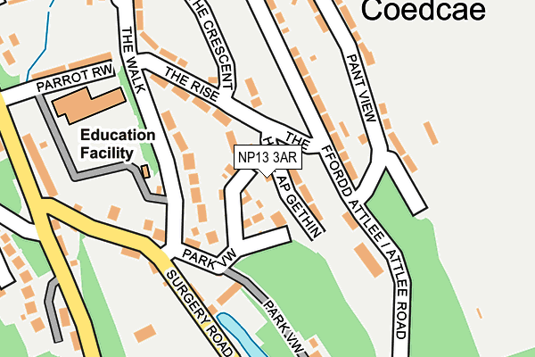 NP13 3AR map - OS OpenMap – Local (Ordnance Survey)