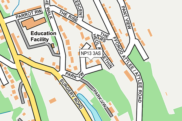 NP13 3AS map - OS OpenMap – Local (Ordnance Survey)