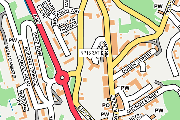 NP13 3AT map - OS OpenMap – Local (Ordnance Survey)