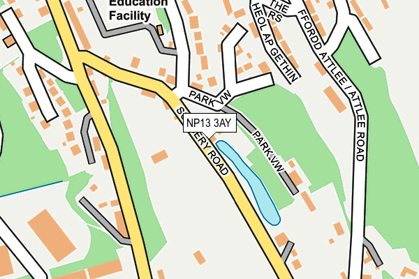 NP13 3AY map - OS OpenMap – Local (Ordnance Survey)