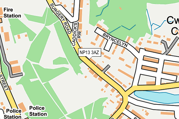 NP13 3AZ map - OS OpenMap – Local (Ordnance Survey)