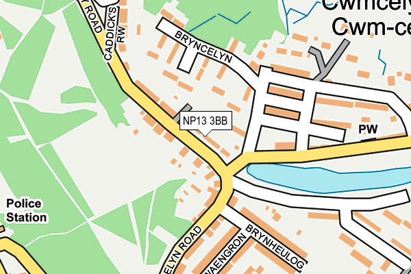 NP13 3BB map - OS OpenMap – Local (Ordnance Survey)