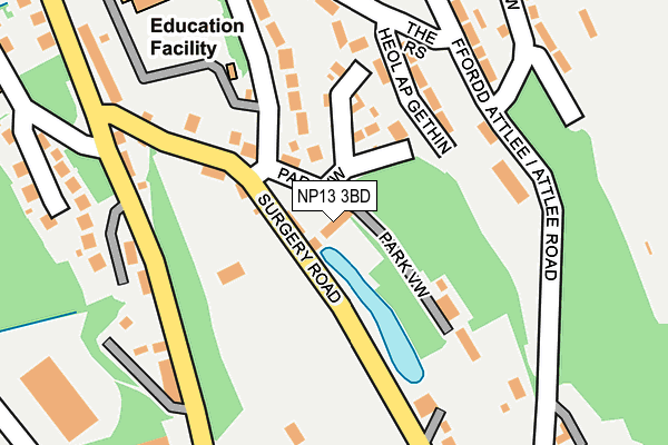 NP13 3BD map - OS OpenMap – Local (Ordnance Survey)