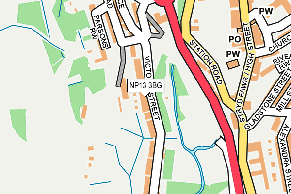 NP13 3BG map - OS OpenMap – Local (Ordnance Survey)