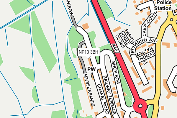 NP13 3BH map - OS OpenMap – Local (Ordnance Survey)