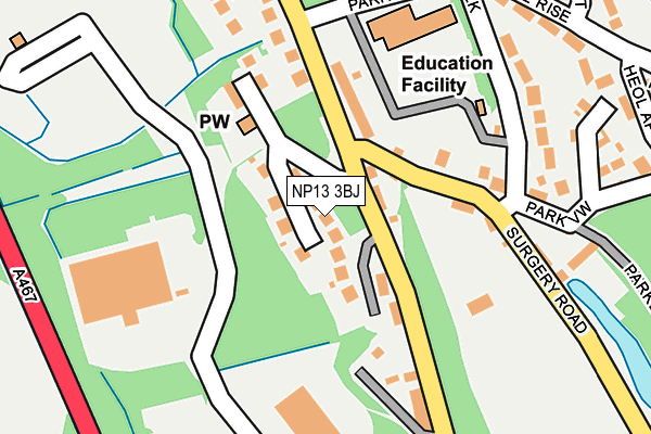 NP13 3BJ map - OS OpenMap – Local (Ordnance Survey)