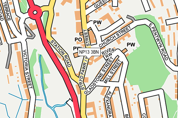 NP13 3BN map - OS OpenMap – Local (Ordnance Survey)