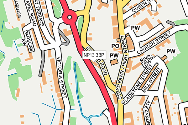 NP13 3BP map - OS OpenMap – Local (Ordnance Survey)