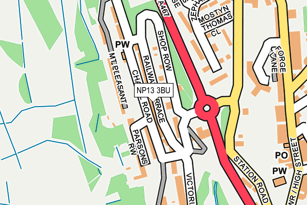 NP13 3BU map - OS OpenMap – Local (Ordnance Survey)