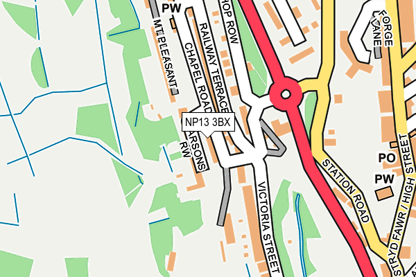 NP13 3BX map - OS OpenMap – Local (Ordnance Survey)