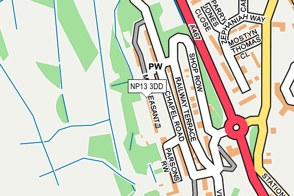 NP13 3DD map - OS OpenMap – Local (Ordnance Survey)