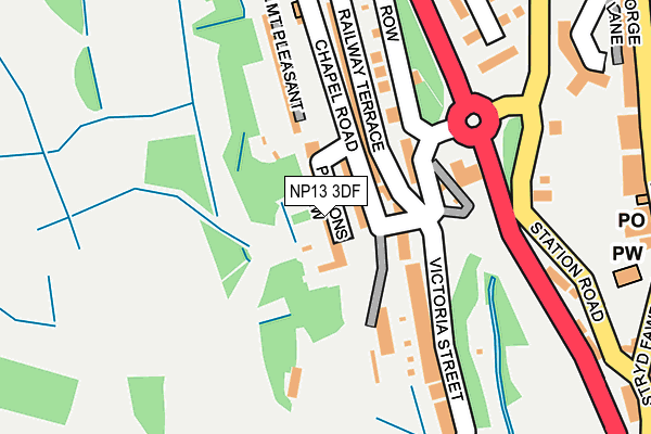 NP13 3DF map - OS OpenMap – Local (Ordnance Survey)