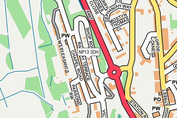 NP13 3DH map - OS OpenMap – Local (Ordnance Survey)