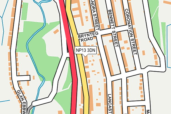 NP13 3DN map - OS OpenMap – Local (Ordnance Survey)