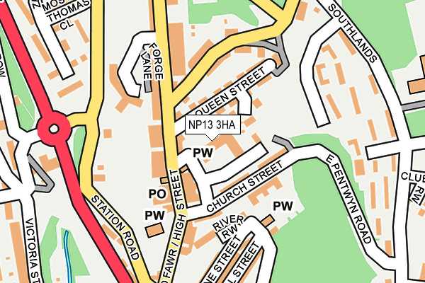 NP13 3HA map - OS OpenMap – Local (Ordnance Survey)
