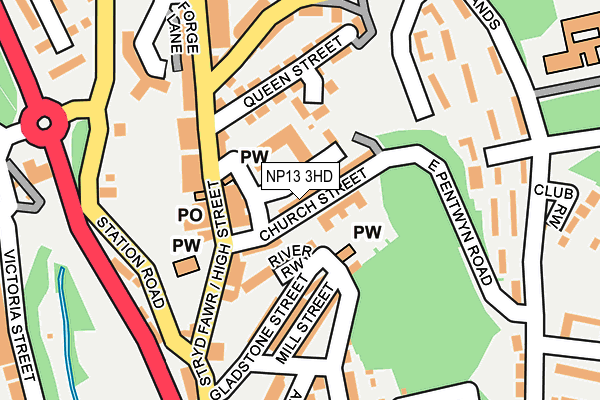 NP13 3HD map - OS OpenMap – Local (Ordnance Survey)