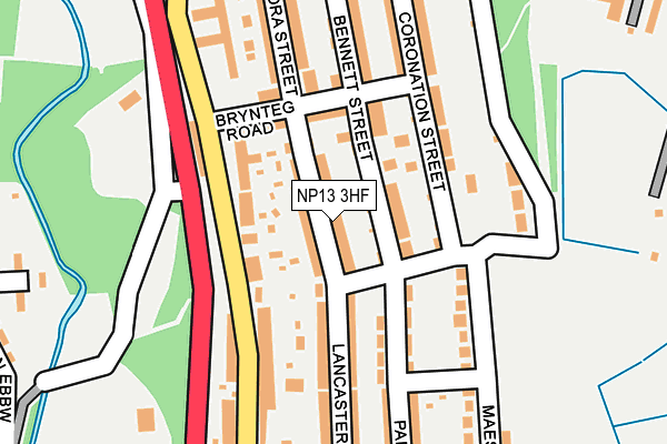 NP13 3HF map - OS OpenMap – Local (Ordnance Survey)