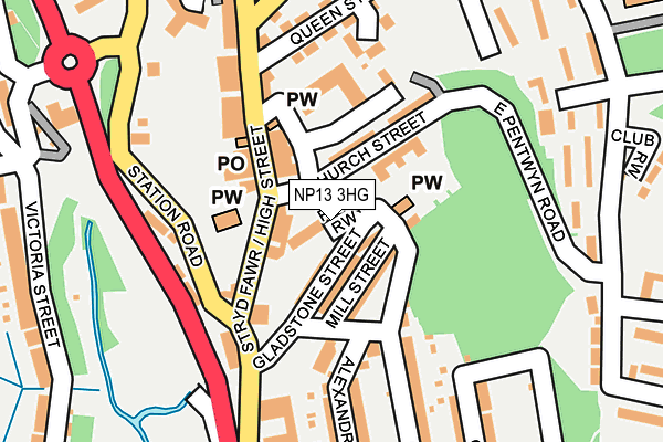 NP13 3HG map - OS OpenMap – Local (Ordnance Survey)