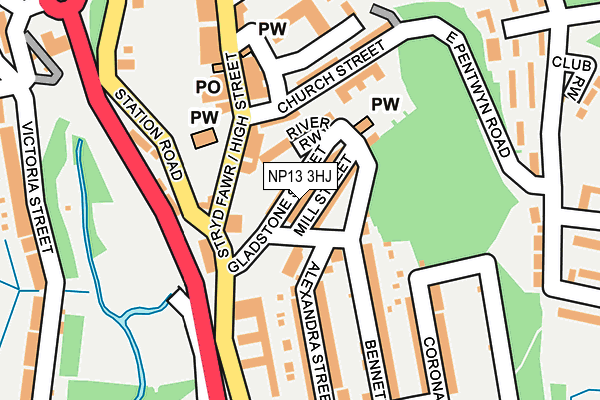 NP13 3HJ map - OS OpenMap – Local (Ordnance Survey)