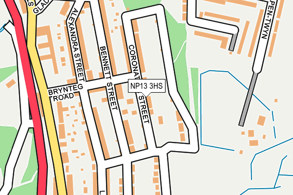 NP13 3HS map - OS OpenMap – Local (Ordnance Survey)
