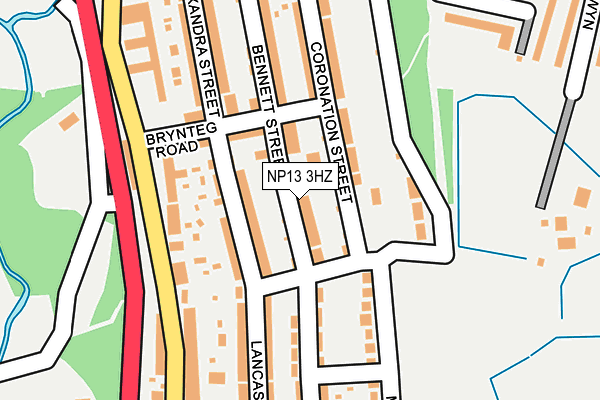NP13 3HZ map - OS OpenMap – Local (Ordnance Survey)