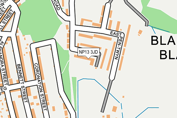 NP13 3JD map - OS OpenMap – Local (Ordnance Survey)