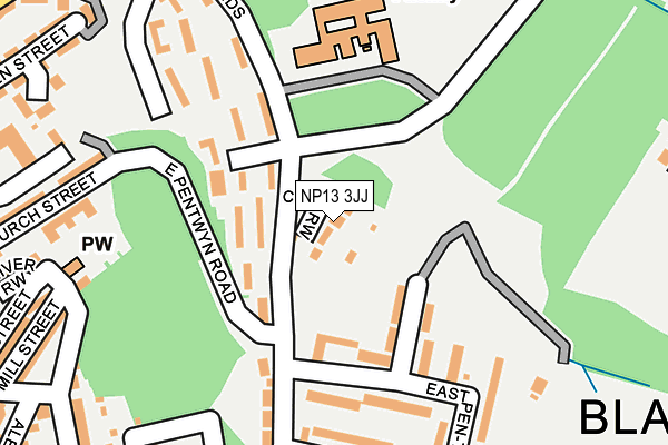 NP13 3JJ map - OS OpenMap – Local (Ordnance Survey)