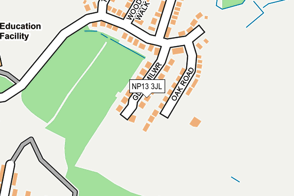 NP13 3JL map - OS OpenMap – Local (Ordnance Survey)
