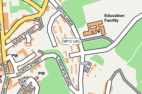 NP13 3JN map - OS OpenMap – Local (Ordnance Survey)
