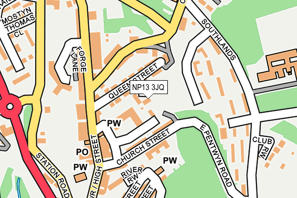 NP13 3JQ map - OS OpenMap – Local (Ordnance Survey)
